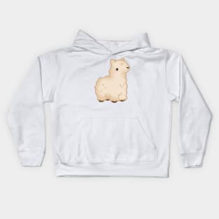 Cute Fluffy White Llama Kids Hoodie